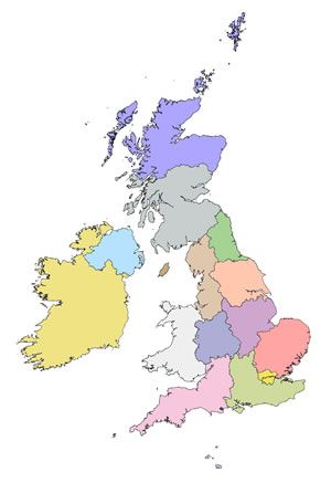 Main region map