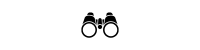Icon showing a pair of binoculars.