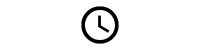 Clock icon showing four o'clock.