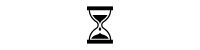 Icon showing an egg-timer that is half empty