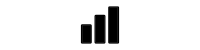 Icon showing a bar-chart with three bars that get taller from left to right.