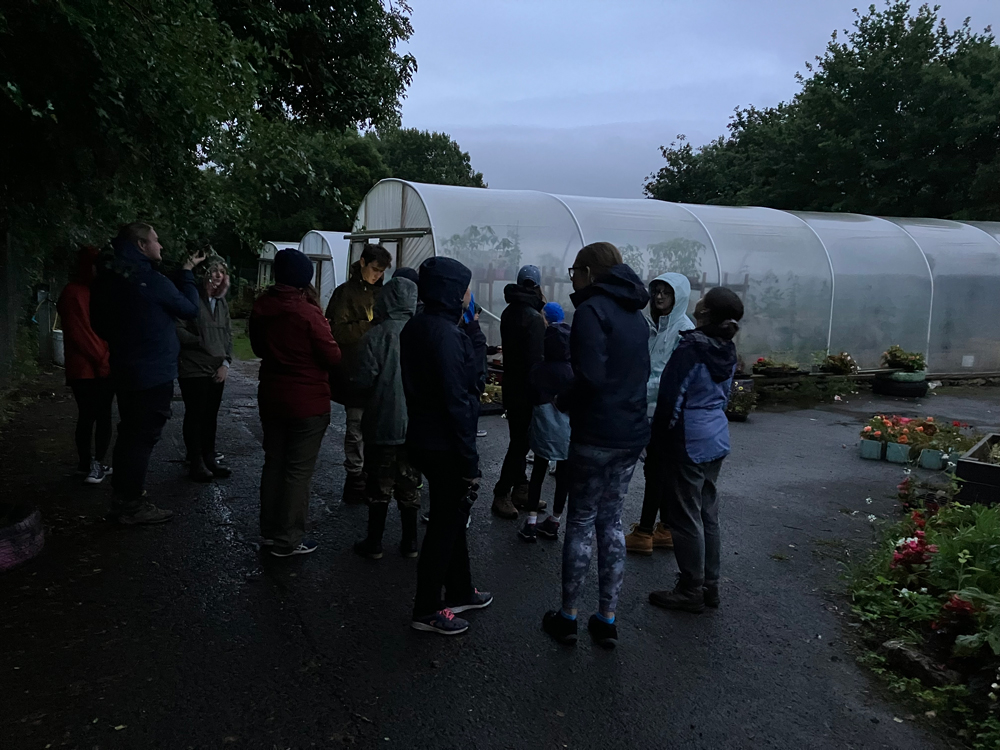 Bird Camp Northern Ireland participants practised using bat detectors. Faye Vogely