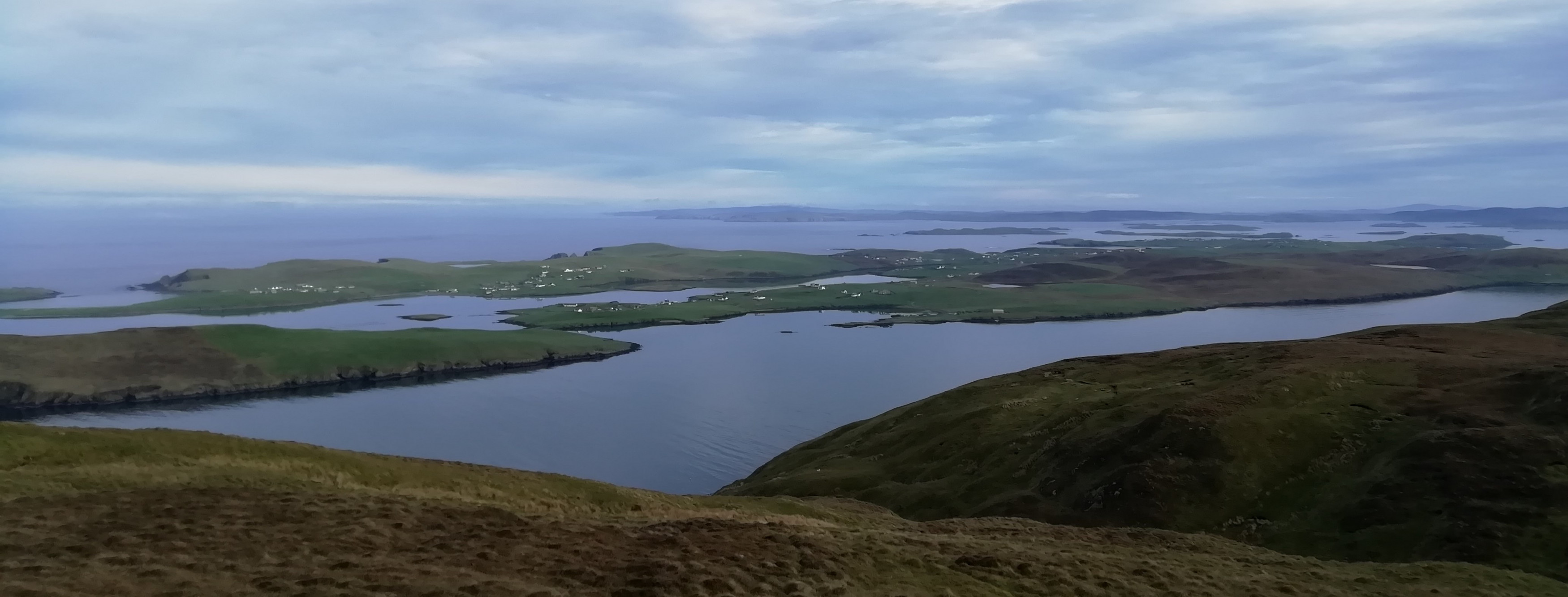 View westwards from the Clift Hills, South Mainland, Shetland