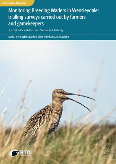 Research Report - Monitoring Breeding Waders in Wensleydale cover