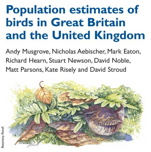 Population estimates of birds in Great Britain and the United Kingdom 2013 cover