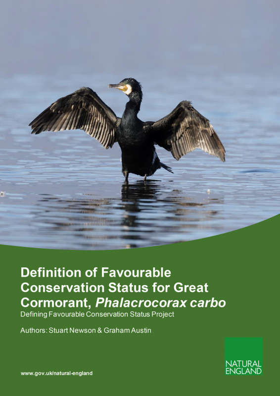 Cover of report on the Definition of Favourable Conservation Status for Great Cormorant, Phalacrocorax carbo