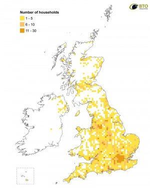Goldfinch Feeding Survey participants map