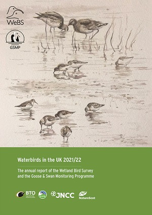 Cover of Waterbirds in the UK report 2021-2022