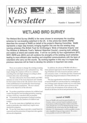 WeBS News issue 1