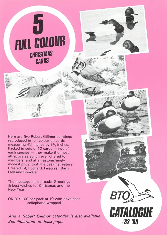 BTO Christmas card catalogue, 1982–83