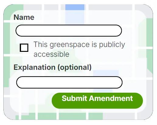 Add a name, indicate if the space is publicly available and click Submit Amendment