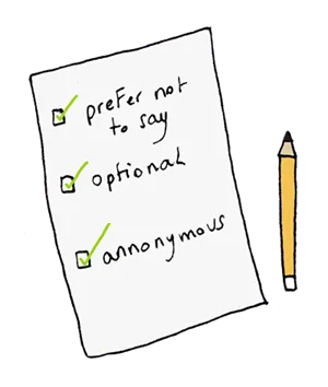 Illustration of a privacy checklist, by Anna Dupont-Crabtree