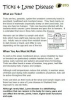 Ticks + Lymes disease leaflet